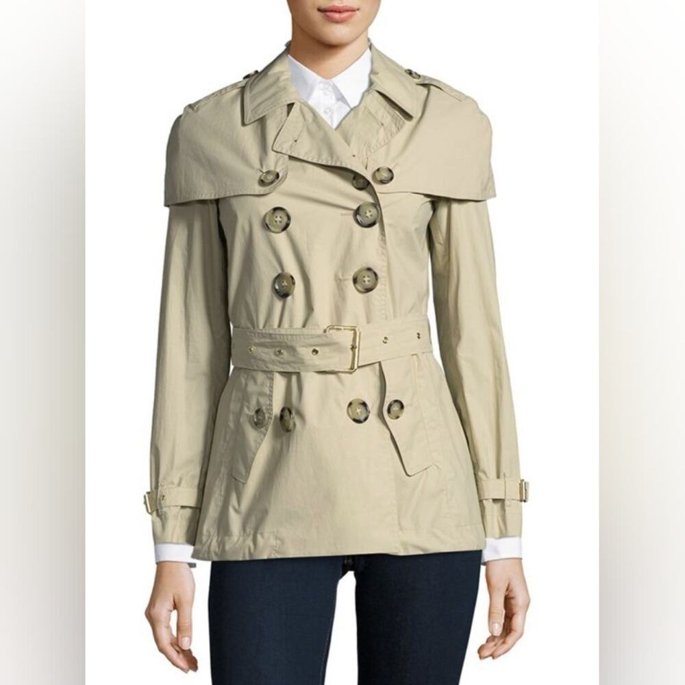 Burberry Cherrymore Heritage cotton tan trench coat size 4